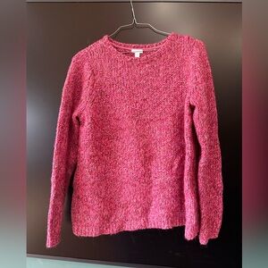 J. Jill Pink Marled Crewneck Sweater
